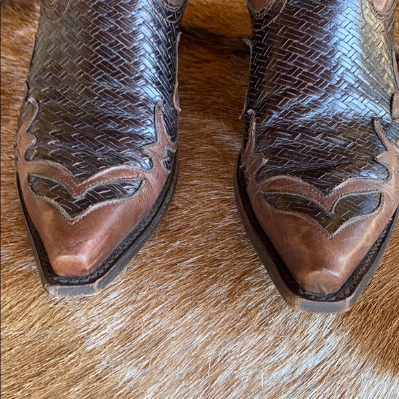 Stetson Women's Two Toned Brown Leather Tall Boot. - Picture 6 of 11